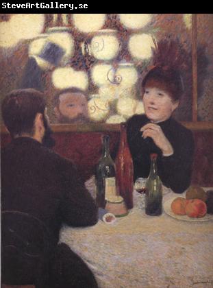 Federico zandomeneghi At the Cafe de la Nouvelle Athenes